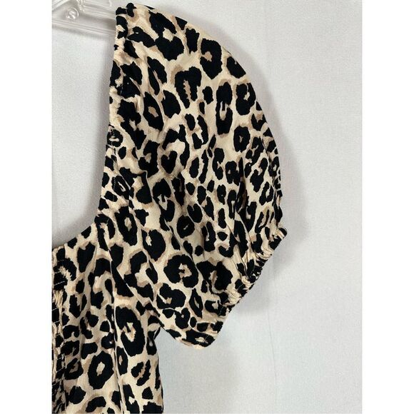 Sanctuary Fresh Breeze Leopard Print Puff Sleeve Square Neck Dress 0 ⭐️READ⭐️ - Picture 5 of 7